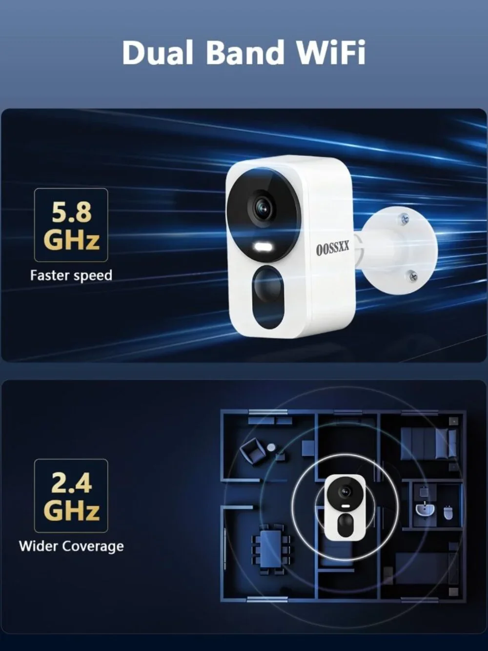 Wireless 4MP Solar Security Camera - AI Motion Detection, Night Vision, 2-Way